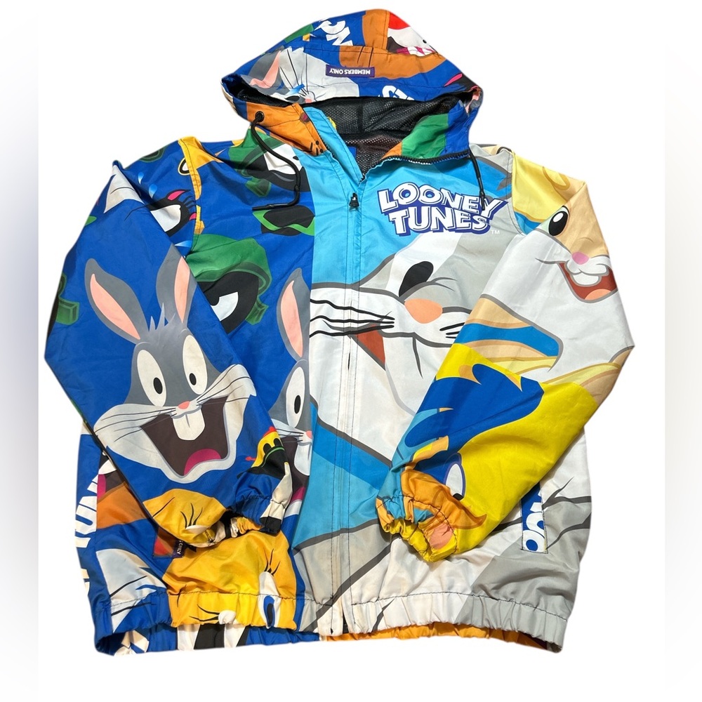 Members Only Looney Tuned men’s hoodie windbreaker jacket size small